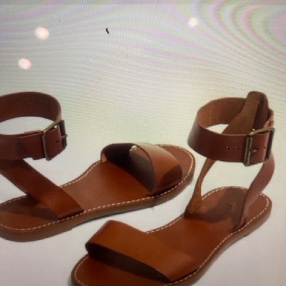 Madewell The Boardwalk Woman’s Cognac Leather Sandals, Size 8, New Without Tags - Picture 3 of 5